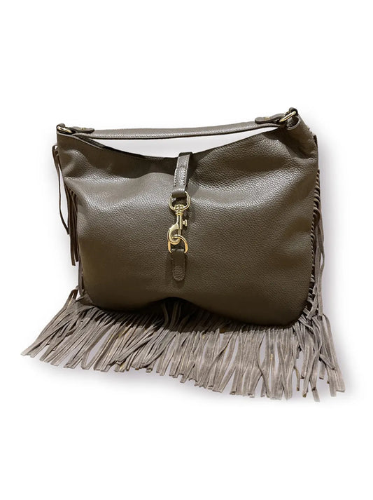 Bolso de piel con Flecos