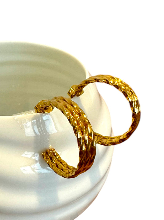 Pendientes aros dorados